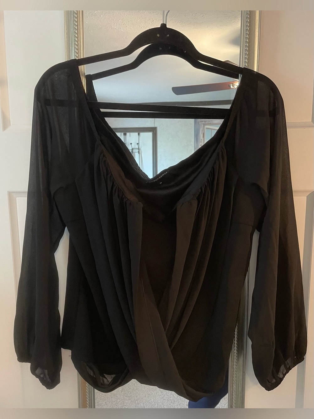 Curvy sense off shoulder blouse